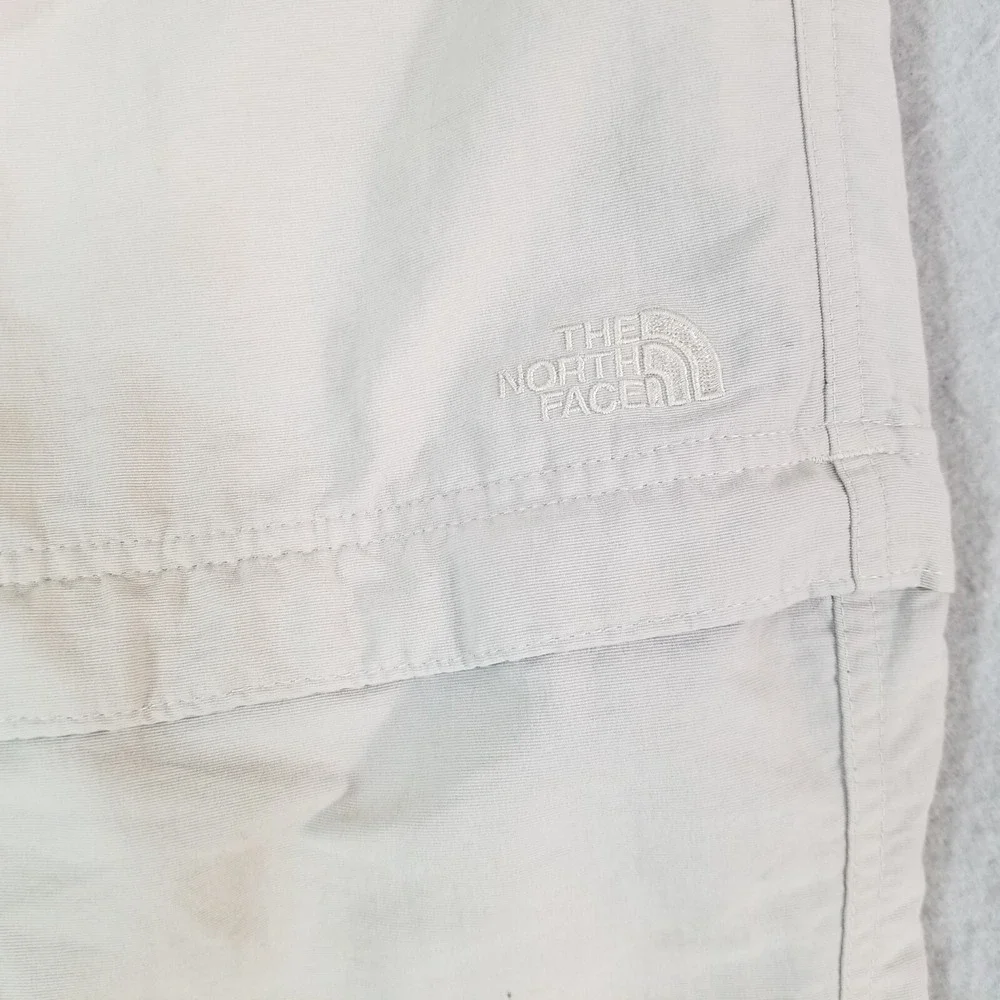The North Face cargo pants shorts combo men's large beige outdoor nylon flawed
